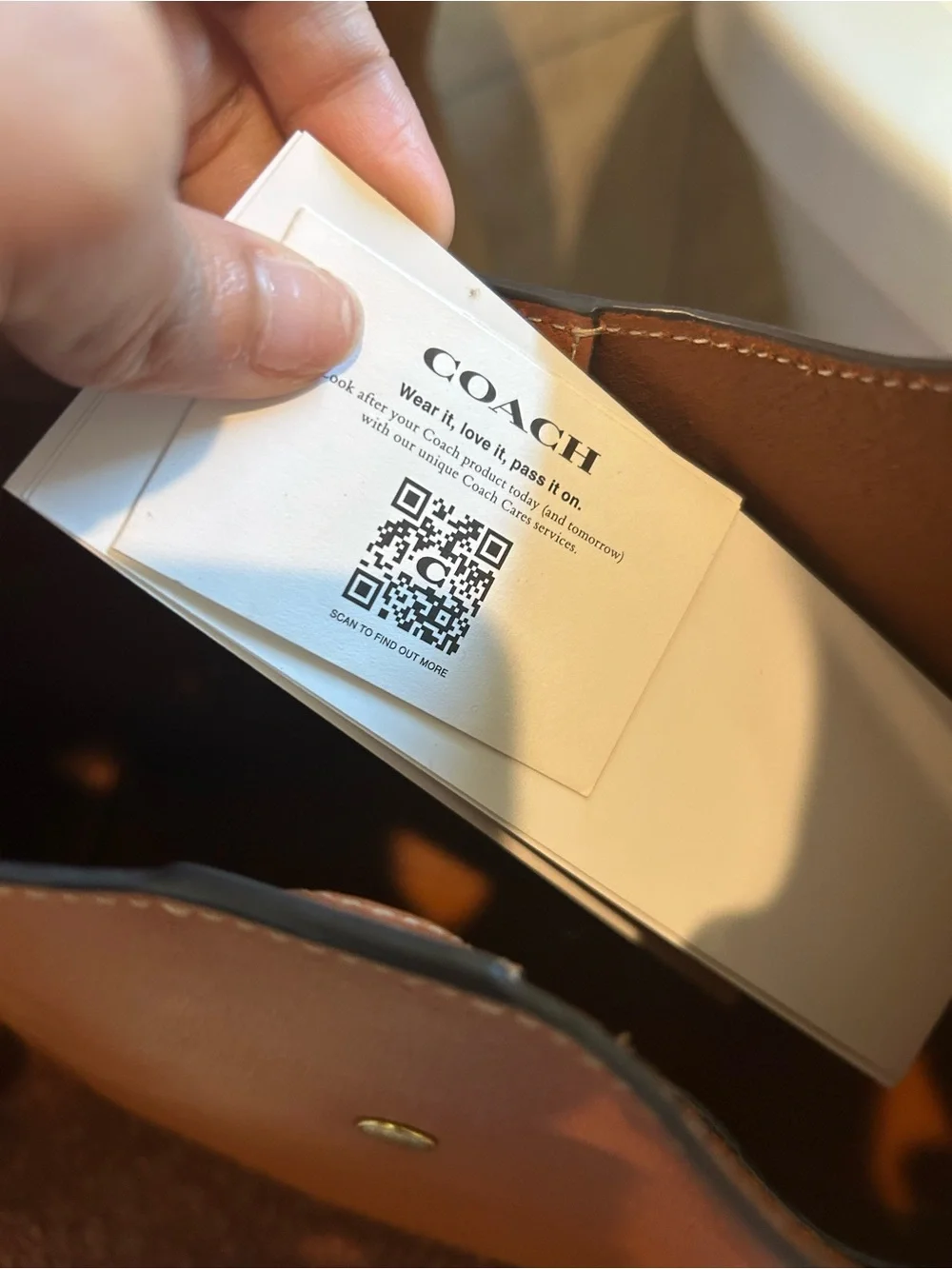 Coach Saddle Brown Leather Shoulder Bag